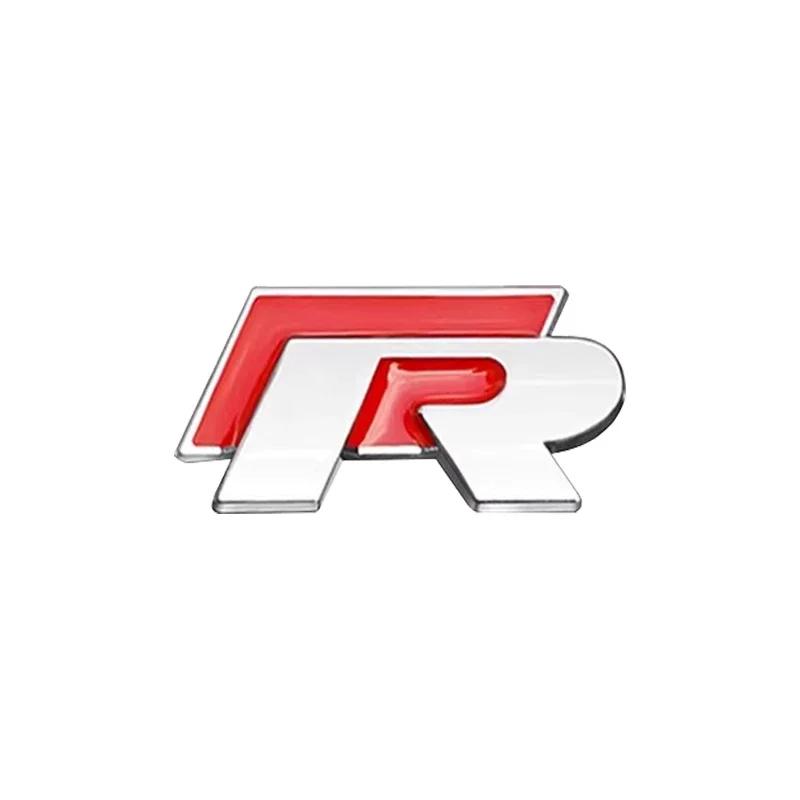 2025 Hot R Logo Emblem Car Metal Body Tail Trunk Sticker Accessories For Volkswagen Tiguan Bora POLO PASSAT CC Touran GOLF Jetta