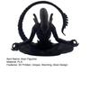 3D Printed Alien Figurine, Zen Meditation Alien Desktop Ornament, Collectible Sculptures for Sci-fi Fans