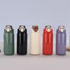 High-value double drinking cup 316 stainless steel double-layer vacuum straw thermos cup will carry a ring sports kettle