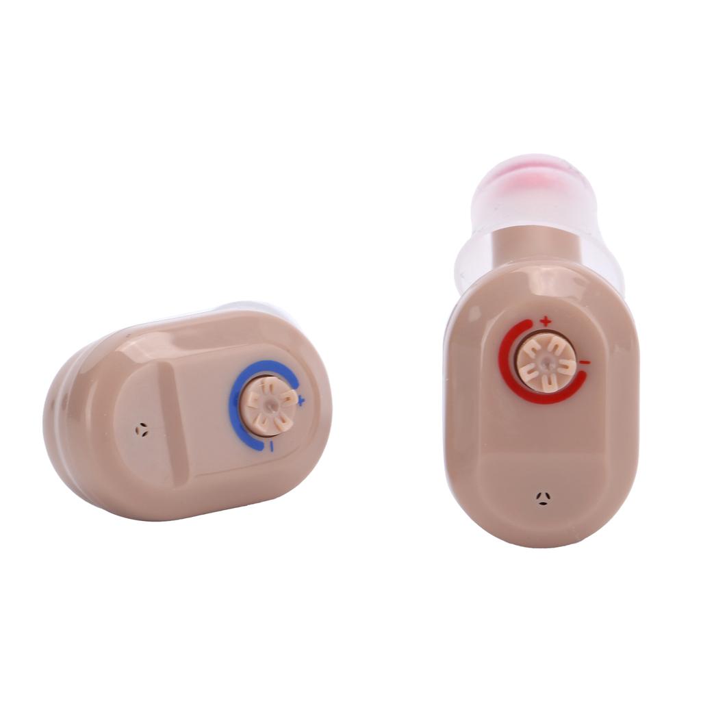 Double Direct Charge Hearing Aid Earphone Ear Aid with Charge Compartment Flesh Color