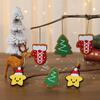 Runtow  6pcs Christmas Tree Pendants, Non-woven Gingerbread Christmas Ornament,2025 Xmas Party Supplies