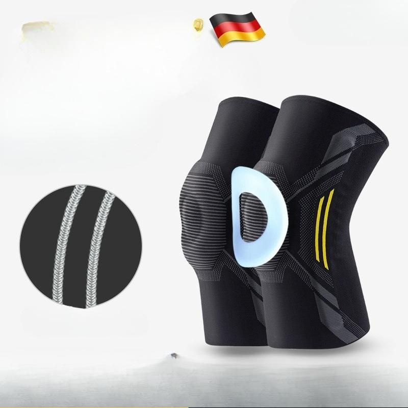 Non-slip Silicone Sports Knee Pads Nylon Spring Strips Basketball Knitted High Elastic Protective Gear Knee Pads Equipment