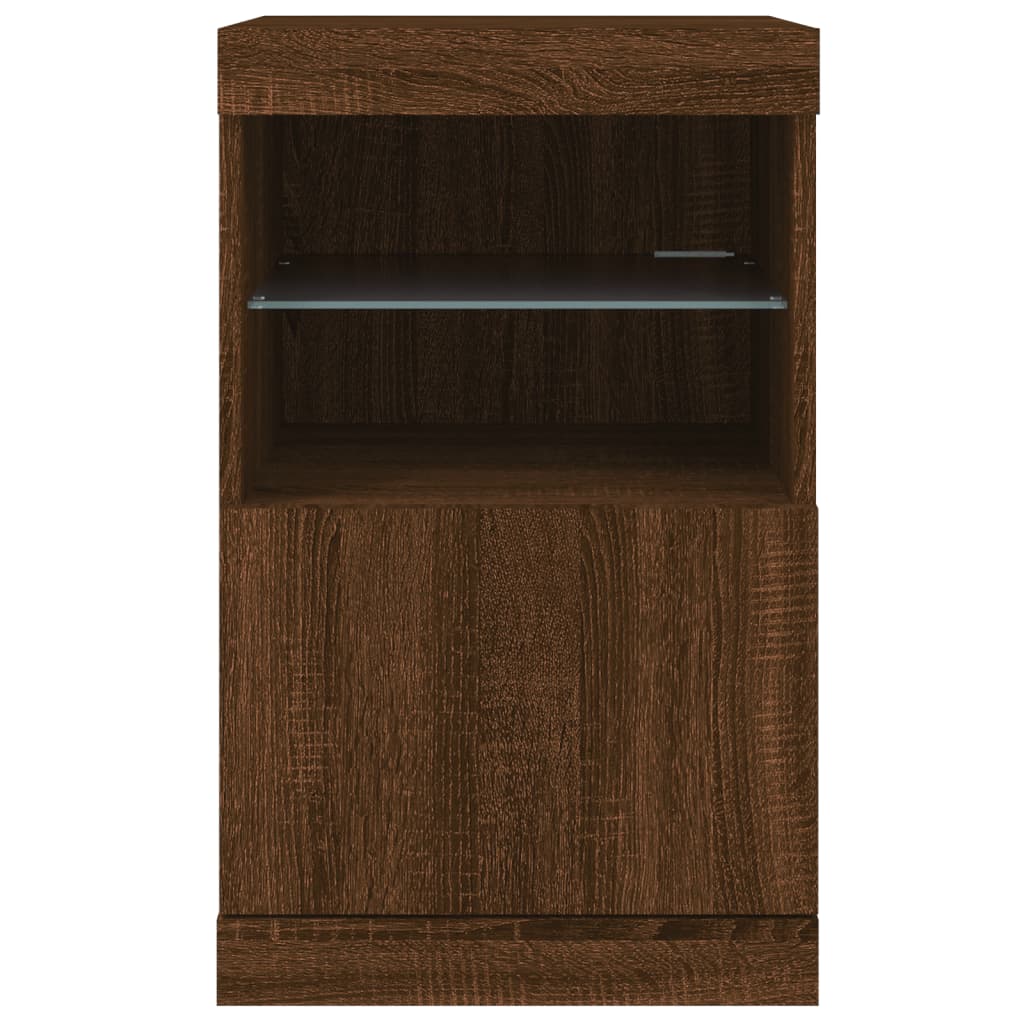 Vidaxl Szafka Z Oświetleniem Led, Brązowy Dąb, 41X37X67 Cm