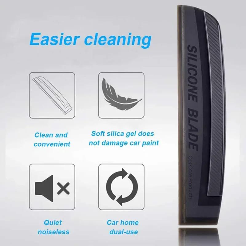 Soft Silicone Handy Squeegee - Non-Scratch Car Wrap Tools for Water Window Wiper Drying Blade