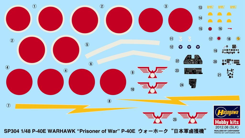 Hasegawa Warhawk Japanese Military Captured Aircraft 1/48 P-40E
