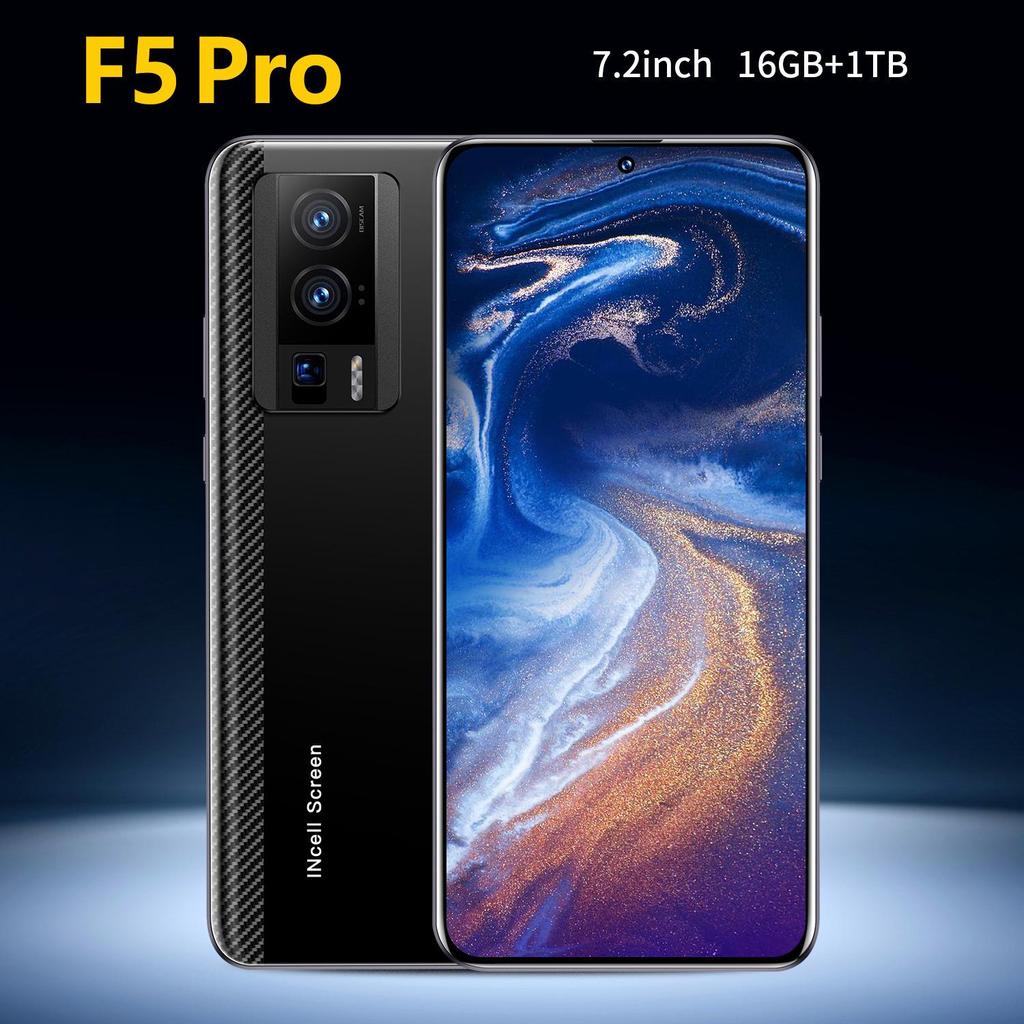 F5 Pro Mobile Phone: 16GB RAM, 1TB Storage, 4G, Center Hole Display, Supports Dropshipping