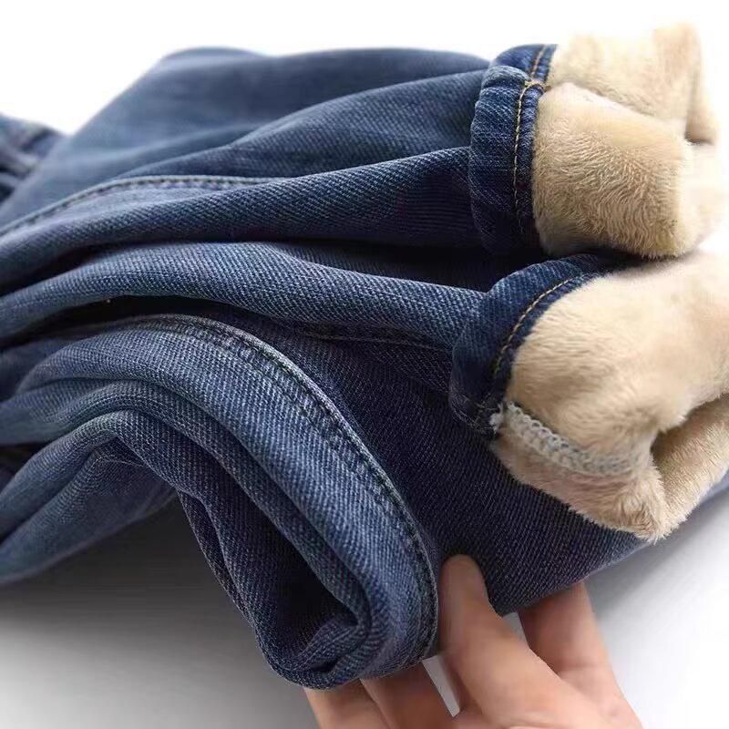 Women's Soft Fleece-Lined Denim Jeans – Comfortable, Flattering, Versatile Dad Pants for Autumn/Winter 2025