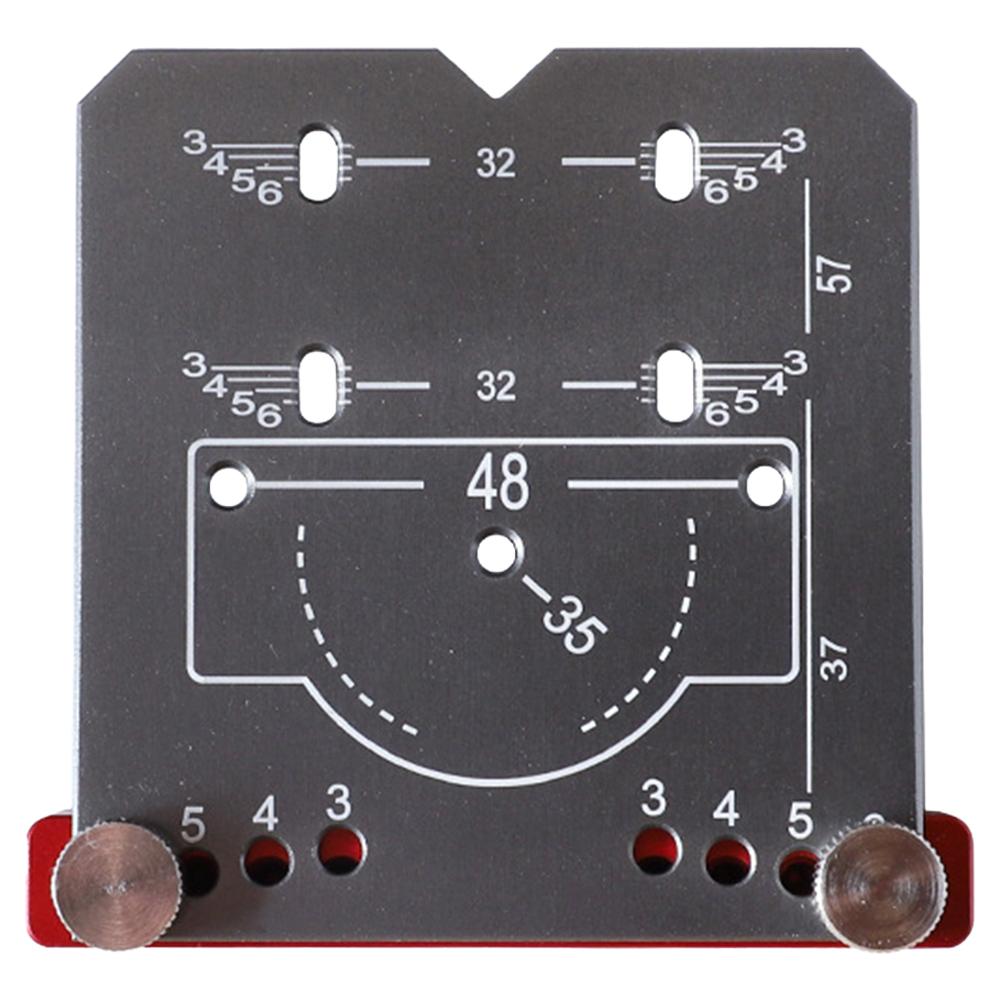 

35 мм Шаблон для петель Регулируемый отступ 3-6 мм Шаблон для установки скрытых петель Шаблон Шаблон для петель чёрный
