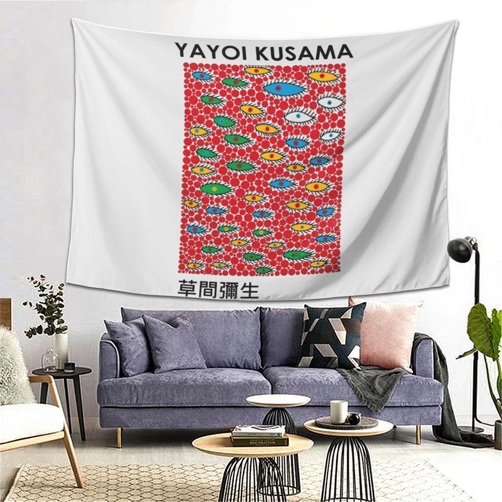 Yayoi Kusama Abstract Painting Tapestry Wall Hanging Aesthetic Home Decor Tapestries for Living Room Bedroom