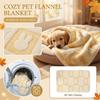 Warm Flannel Pet Blanket - Machine Soft Throw for Cats and Dogs, Pattern