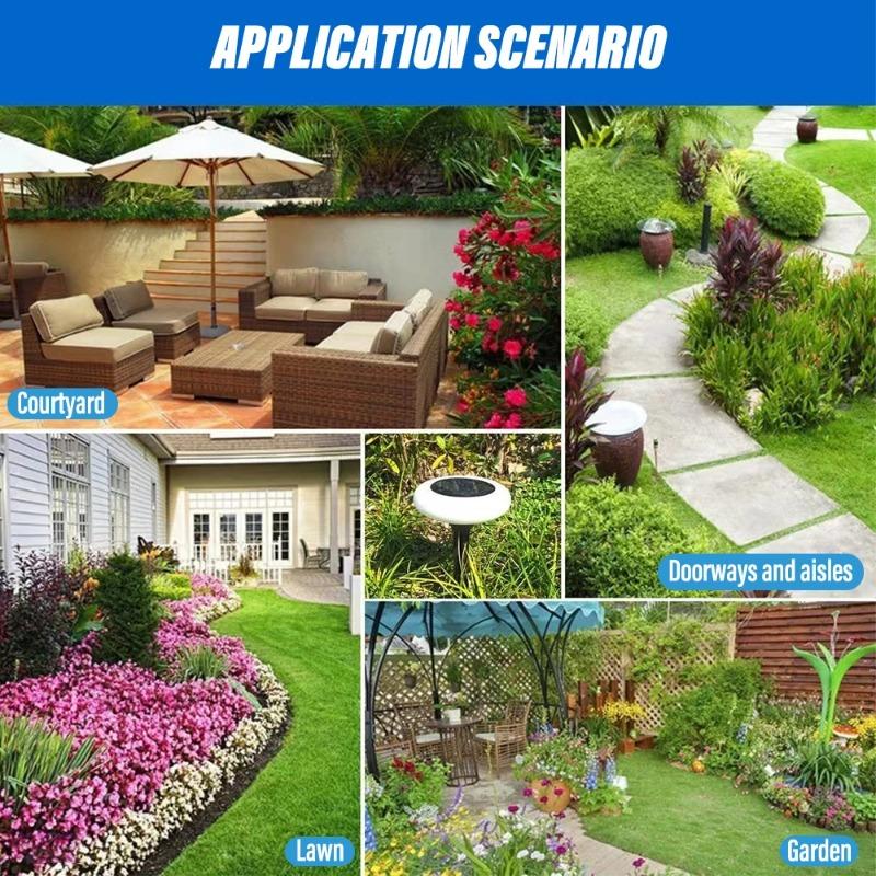 Solar Colorful Lawn Lamp Garden Landscape Lamp with Intelligent Light Control with Colorful Gradient Light & Definition