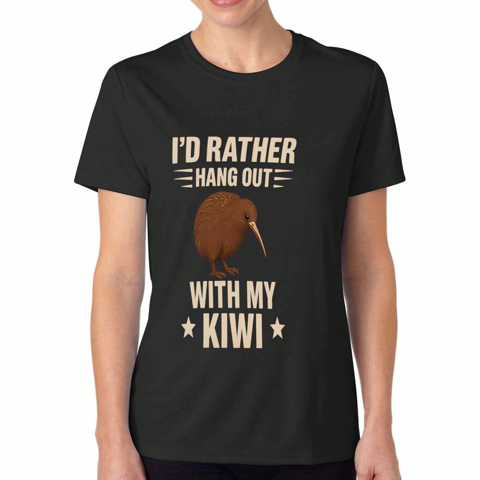 Kiwi Bird Not Kiwi Fruit Women s Cotton T Shirt, Premium Quality Print, Durable, Casual Fashion. Fun Kiwi And Fruit Design, Comfortable And Stylish, P S разноцветный