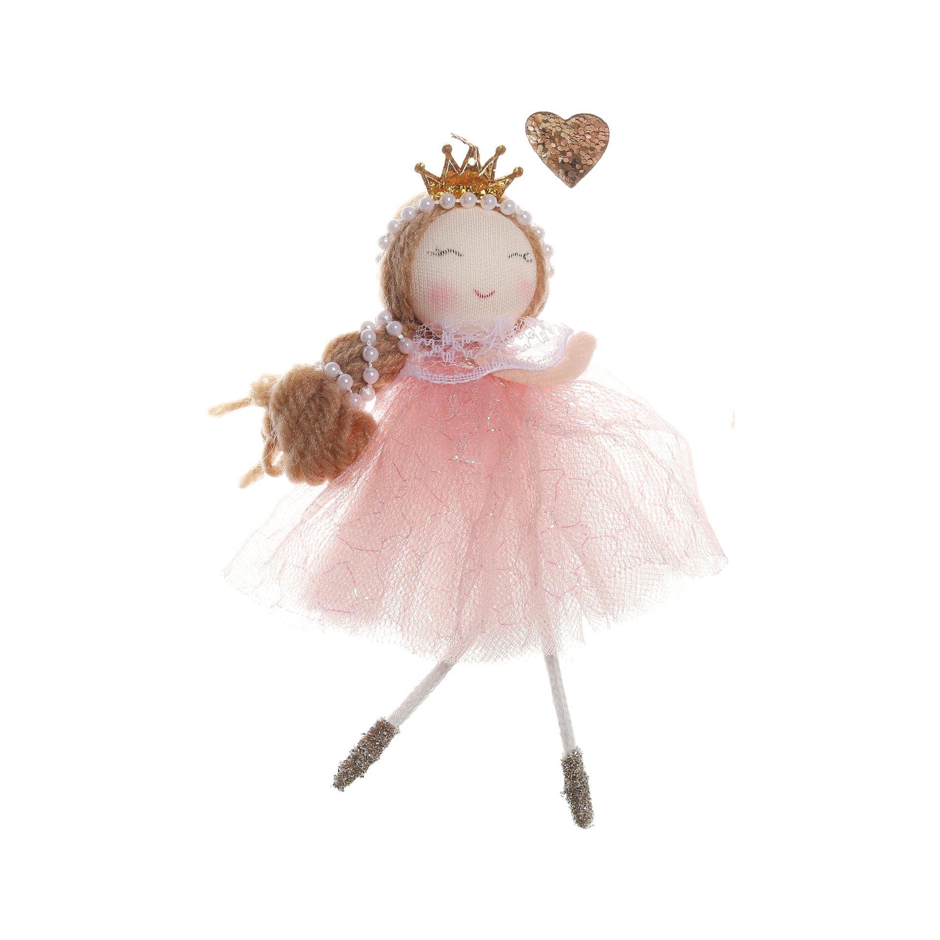 

Heart-Crowned Angel Ornament: Cute Fairy Tale Christmas Tree Decoration