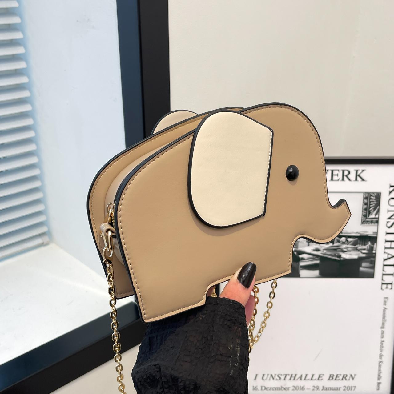 

Маленькая сумка в виде слона, модная и универсальная сумка через плечо, новая женская сумка, персонализированная сумка в виде милого мультяшного слона