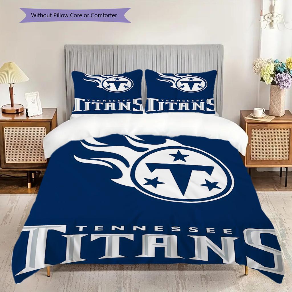 Set Copripiumino Trapuntato con Fantasia Tennessee Titans Federa Decorazione per la Casa Regalo di Compleanno (1 * copripiumino + 2 * federa, senza nucleo)