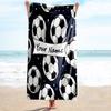 1PC Custom Name Soccer Ball Beach Towel Highly Absorbent And Sand-Resistant Towel for Swimming, Pool, Yoga, And Travel Lightweight