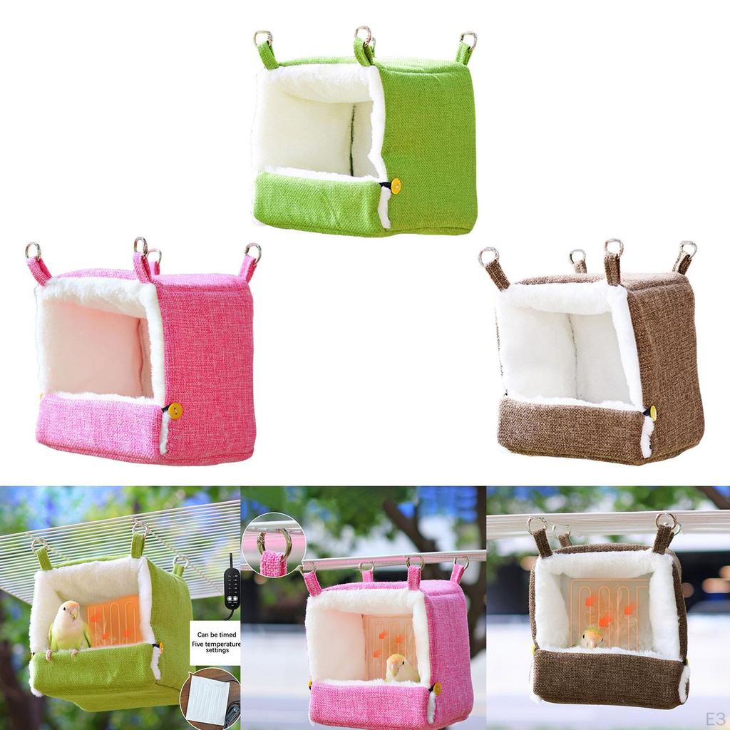 Vogelheiznest Verstellbares Käfigzubehör Winddichter Unterschlupf mit Heizung für Aras