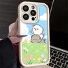 Phone Case for iPhone 17 Air 16E 15 16 Pro Max Cartoon Cute Peach Goma Cover 14 Plus 13 12 Mini Soft Shell Silicone Fundas