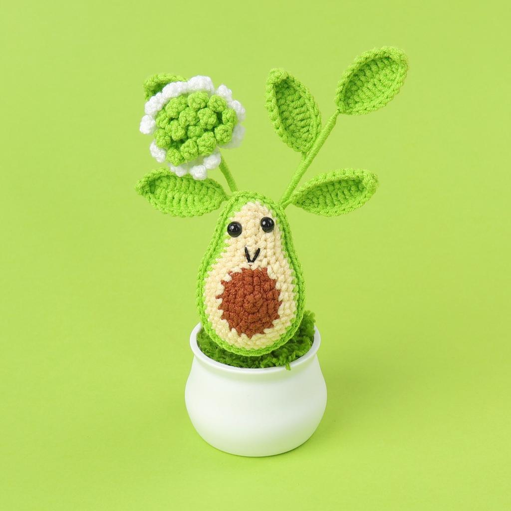 Hand-Knitted Wool Fake Flowers Set: Sunflower, Carnation, Tulip - Desktop Decor, Teacher/Student Gift, Everlasting Bouquet