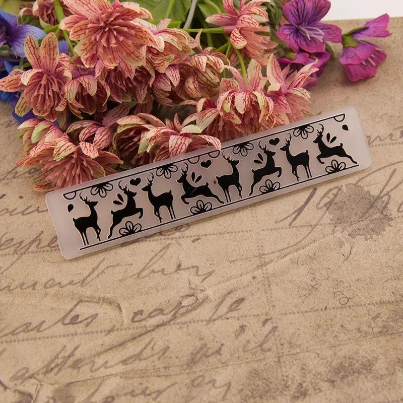 

Stamp Embossing Folders Plastic Embossing Folder DIY Craft Template Molds Handmade Art Craft Supplies Fondant Cake Decorating