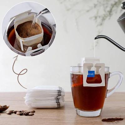 50/100PCS Coffee Filters Portable Hanging Ear Style Disposable Coffee Filter Bags Paper Bag Coffee Making Filters Eco-Friendly