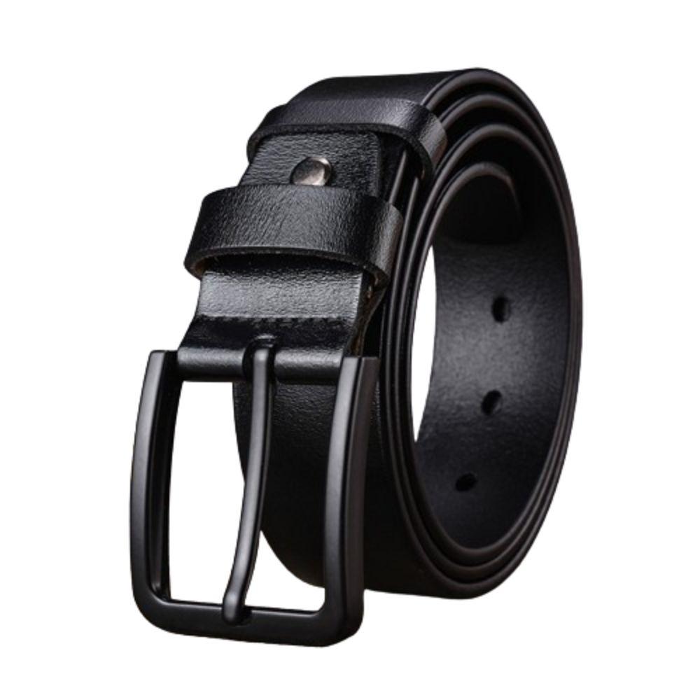 Zinc Zinc Alloy Pin Buckle Men Belt Genuine Leather Male Strap Fashion Waistband Jeans