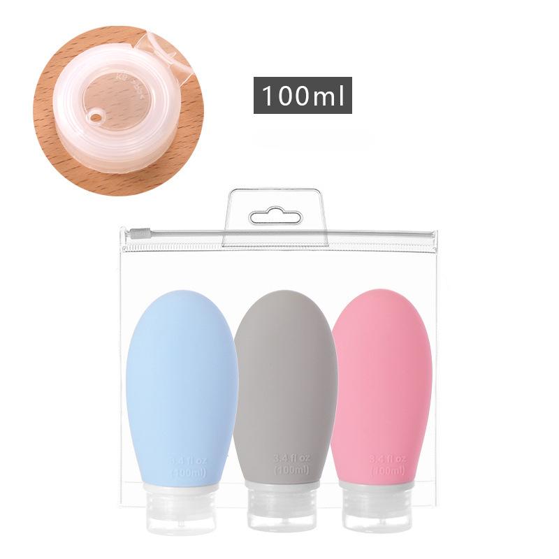 Travel Silica Gel Squeeze Bottle Portable Shampoo Shower Gel Lotion Container for Cosmetics Toiletries