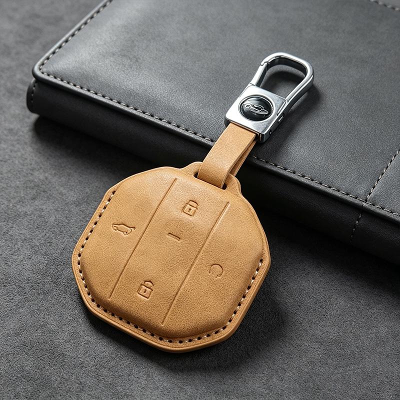 Car Key Case Cover Fob For Jetour Freedom Shanhai T1 T2 Keychain Durable Luxury Anti-Scratch Leather Accessories