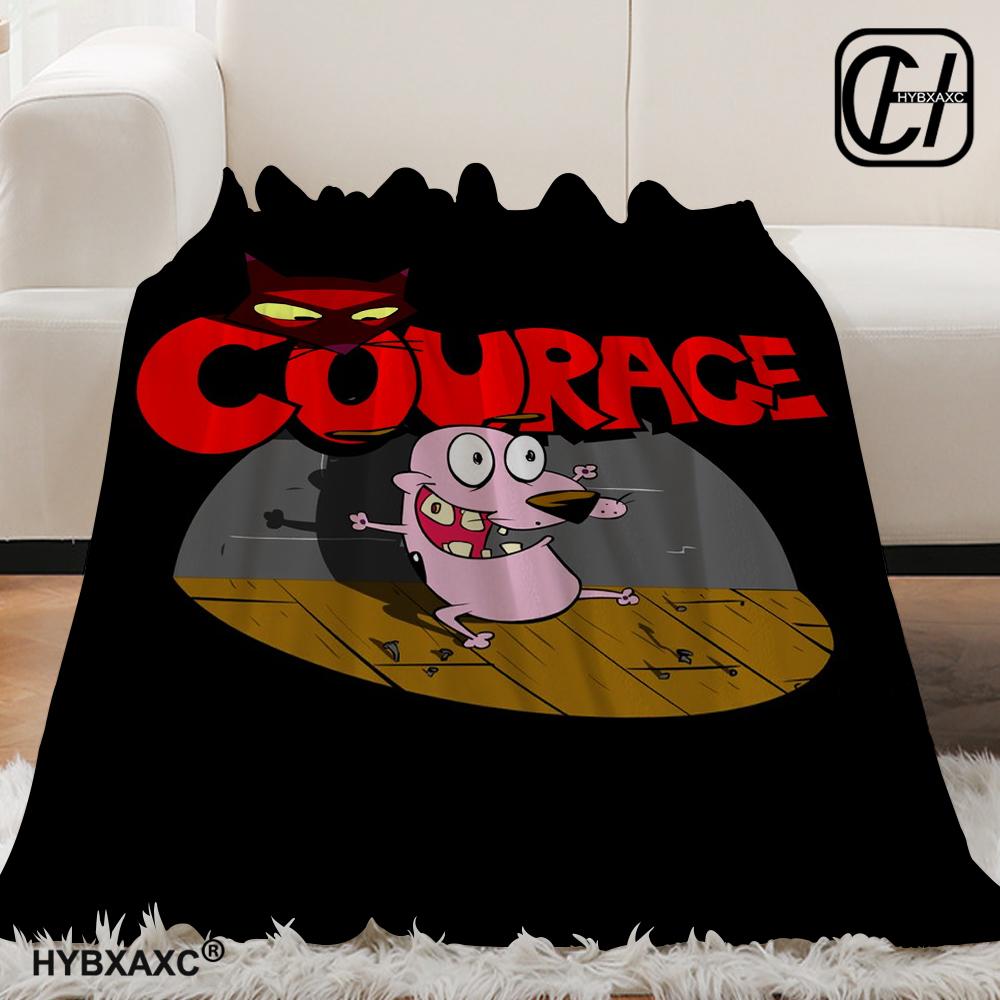 C-Courage The Cowardly Dog Printed Blanket Warm Soft and Comfortable Home Travel Blanket Sofa Bedding Cover Blanket Gift