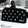 Multicolor Fabric Letter Star Shape Pen Case With Large Capacity For Students And Office Use