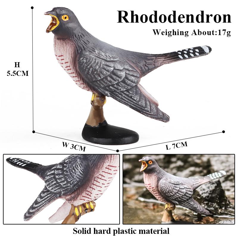 Oenux Forest Bird Animals Wild Ostrich Magpie Owl Crow Flamingos Figurines Action Figure PVC Garden Decoration Miniature Kid Toy
