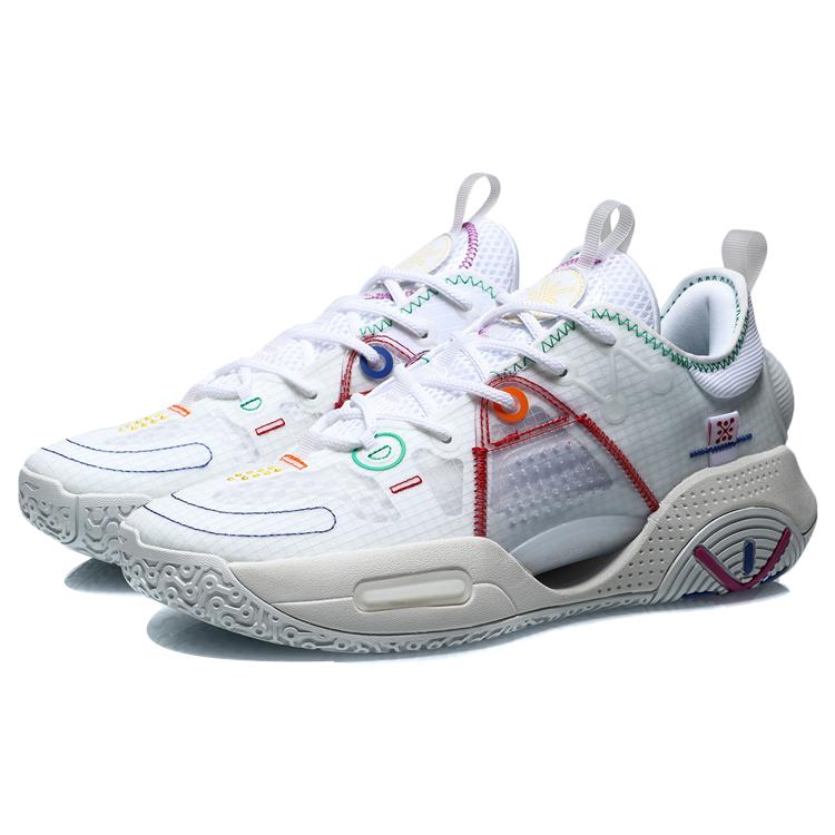 New LiNing All City 9 V1.5 Anti Slip Wear Resistant Low Top Basketball Shoes White ABAR015-4