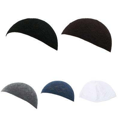 Chapéus Muçulmanos para Homens Chapéu de Oração Islâmica Chapéu de Tricô para Cabeça Chapéu de Ramadã Toucas
