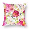 Spring Watercolor Floral Pillowcase Pink Rose Decorative  Sofa Living Room Bed  Home