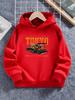 Tokyo Drift Racing Kids Hoodie - Cool Street Style Car Print Autumn/Winter Warm Fleece Casual Everyday Versatile Hoodie