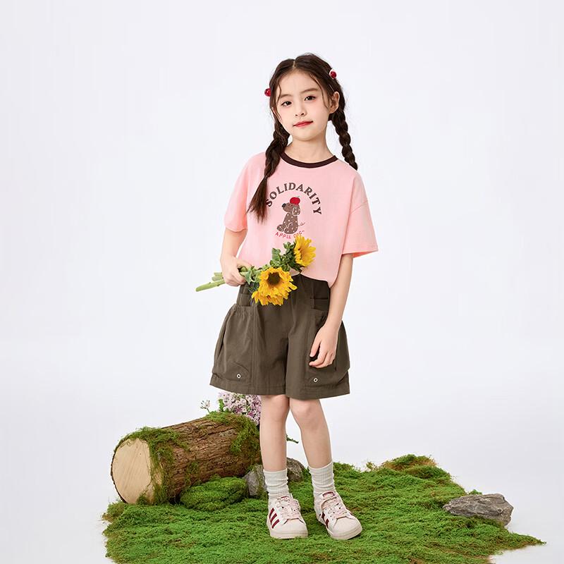 Girls' Short Sleeve Puppy Print T-shirt