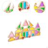 24 Pieces Stacking Blocks Colors Shapes Early Learning Education Colorful Visual Perception Wood