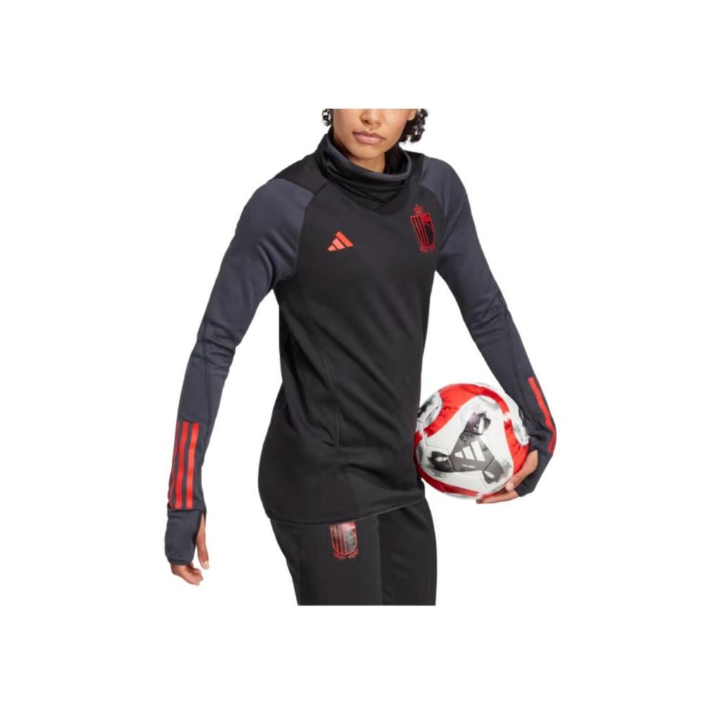 adidas Belgium Cold.Rdy Tiro 23 Slim Fit Warm Pullover Long Sleeve Football Shirt Women Tops Black HT7120
