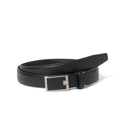 30mm Embossed Leather Buckle Belt FREE Size Belt, Wide, (long Size), Men's, JLMB442L, Black,