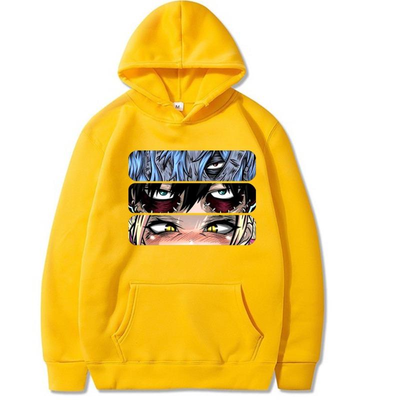 My Hero Academia Japanese Animation Print Sweatshirt Hip Hop Unisex Autumn Winter Fleece Streetwear Tops