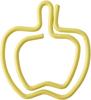 Apple Paper Assorted Paper Clips for Document Slip-On Clips, 15-Piece Pack, Apple-Shaped Organizing, SZG-3810