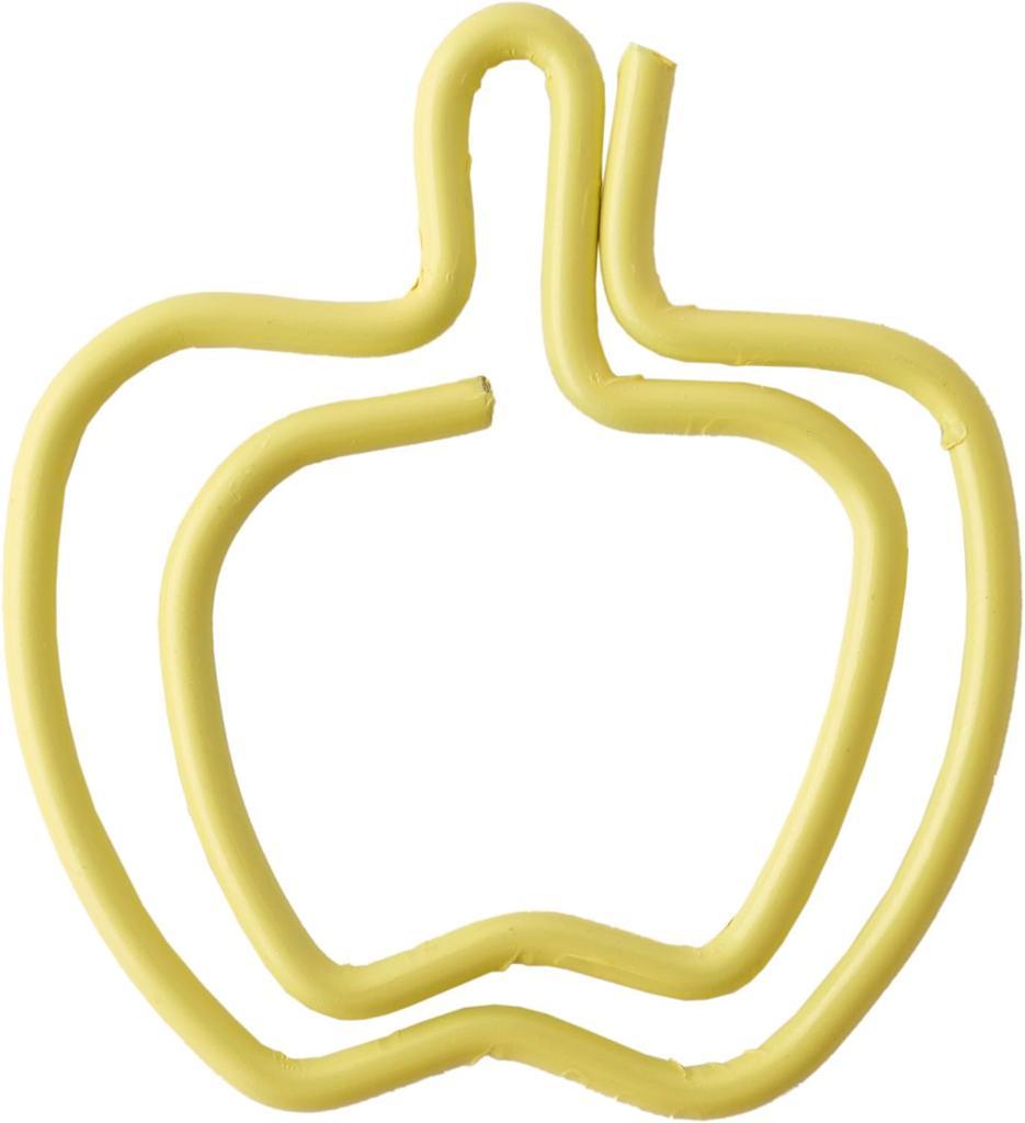 Apple Paper Assorted Paper Clips for Document Slip-On Clips, 15-Piece Pack, Apple-Shaped Organizing, SZG-3810