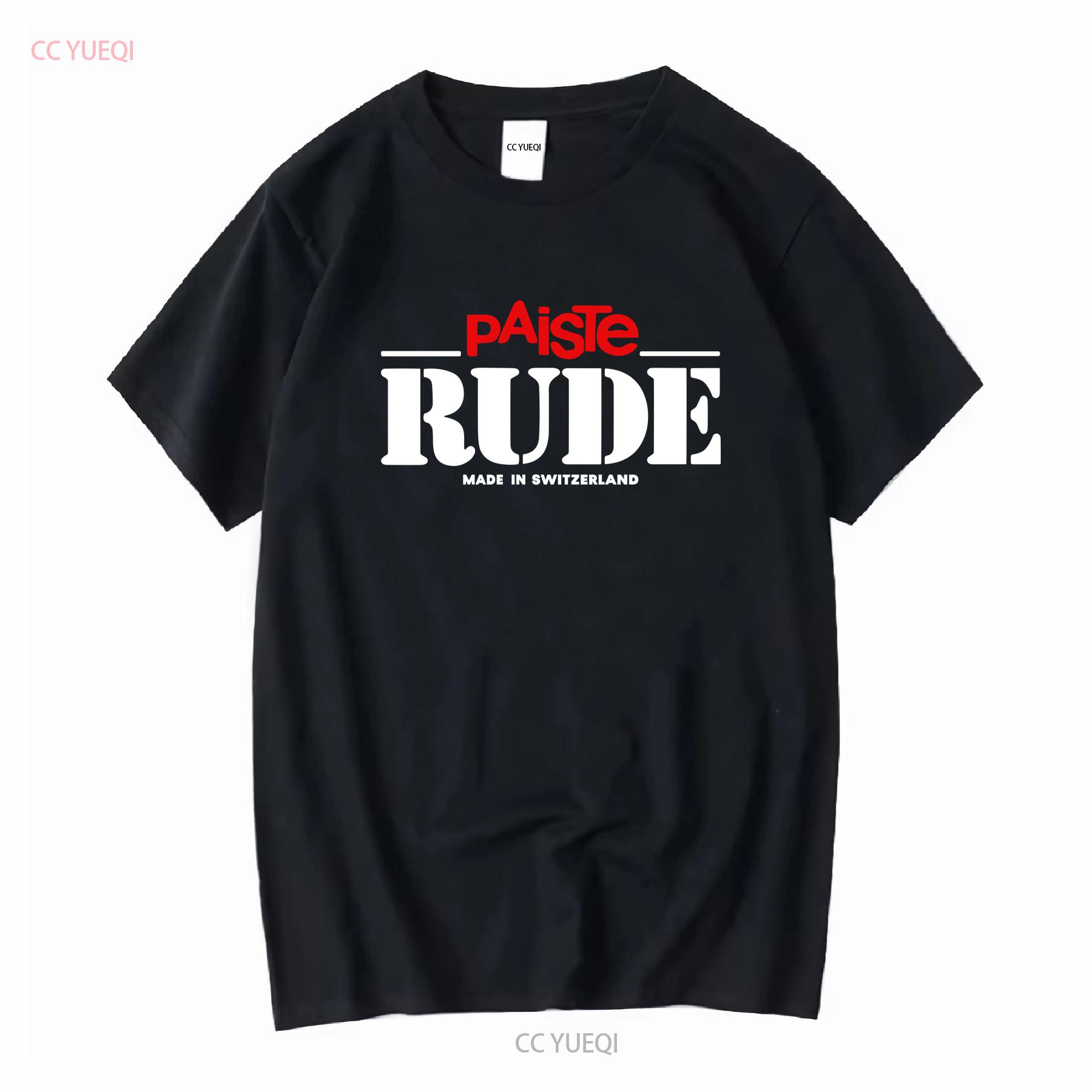 

NEW MENS WOMEN T SHIRT Paiste Cymbals RUDE Logo Size S 3XL long or short sleeves vintage Washed Comfortable streetwear Unisex XL