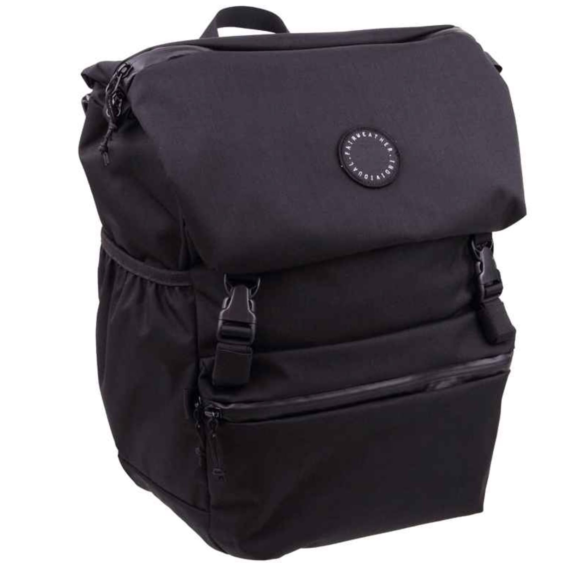 

Fairweather Made in Japan Flap Top Pannier, Waterproof Side Bag, Bicycle Carrier Compatible, Large Capacity, Ideal for Touring and Cycling (Black)