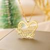 Best Mom Necklace Flower Love Heart Pendant Stainless Steel Jewelry Women Mama Birthday Neck Chain Mother's Day 2026 Trend Gifts