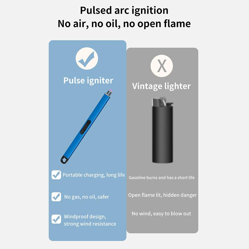 Aroma Candle Gas Stove Kitchen Igniter Pulse Ignition Gun Stick Electronic Outdoor Lighters