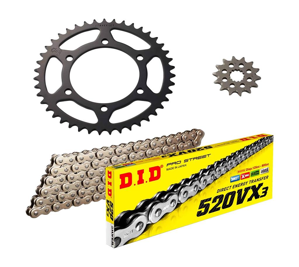sprocket replacement kit YAMAHA D.I.D (Daido Kogyo) F/R 3-point DY-02S YZF-R25 15- /YZF-R3 15-/MT-25 16-/MT-03 16-