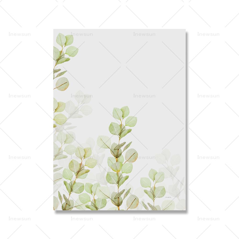 

Акварельный постер с листьями эвкалипта в зеленом стиле, картина на холсте, ботанический принт, скандинавская настенная картина, декор для гостиной и дома 40x50cm No Framed