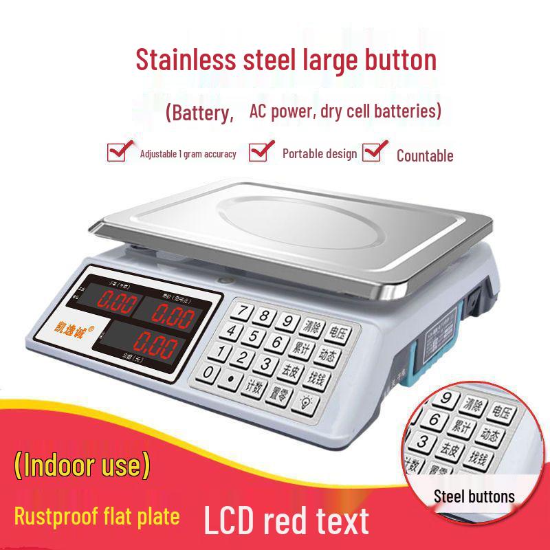 Impact-Resistant Electronic Pricing Scale for Business, Commercial Kitchen, and Vending: Durable and Drop-Proof Kilogram Measurement