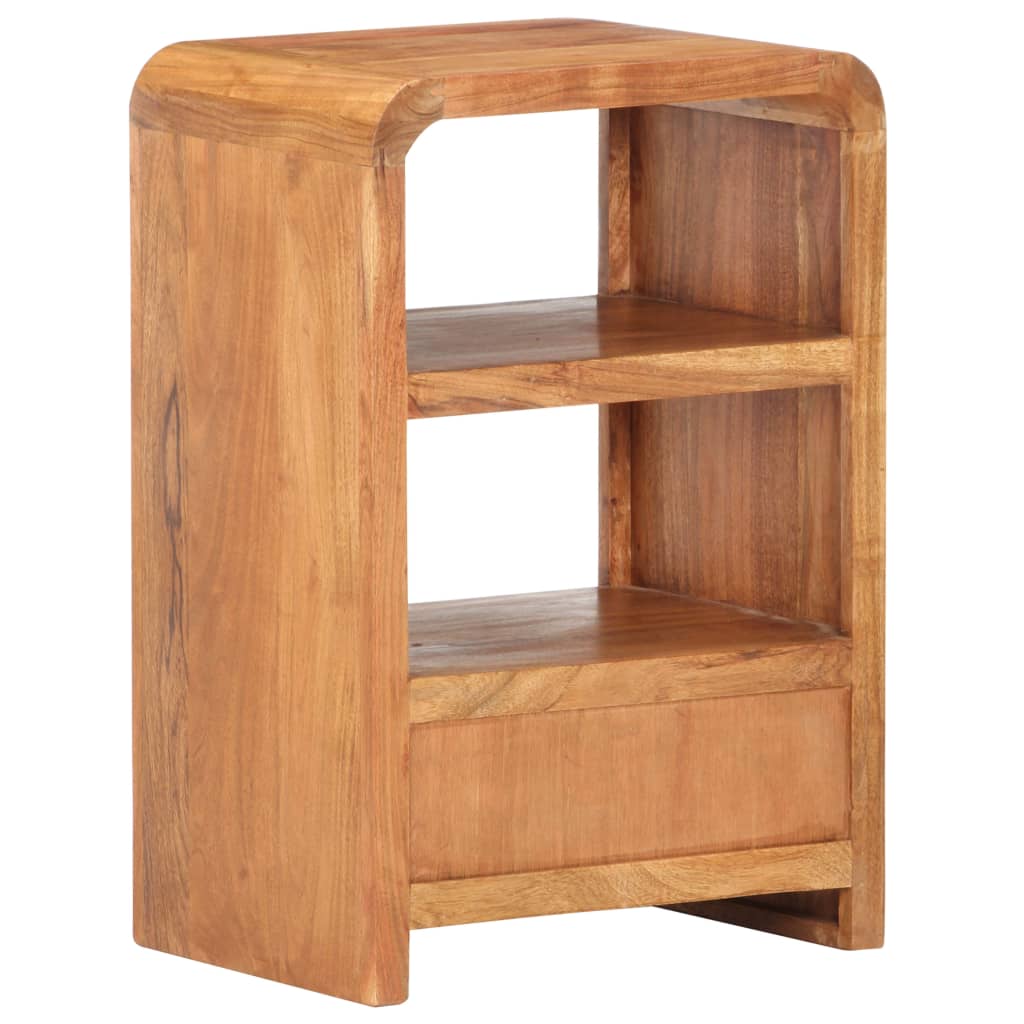 Nightstand 40 X 30 X 60 Cm Solid Wood with Honey Colored Finish